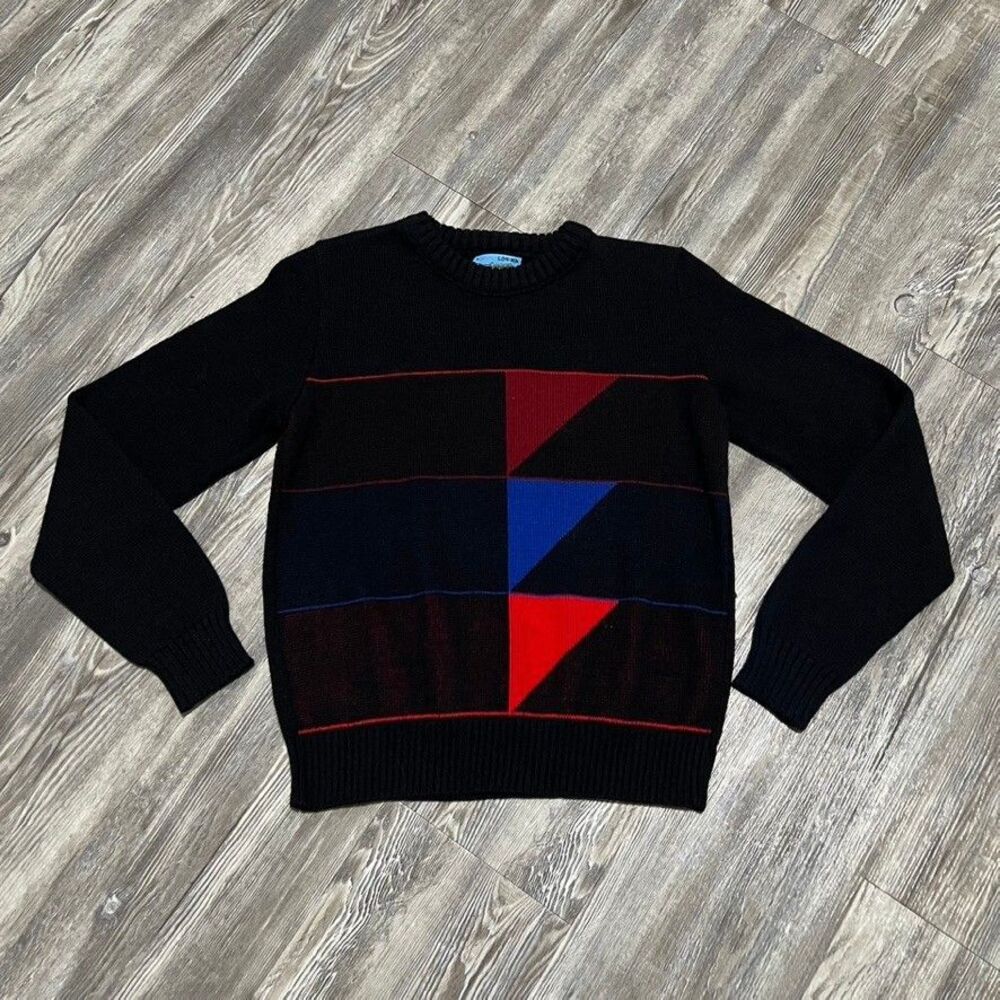 Vintage Cut Loose Geometric Sweater USA L